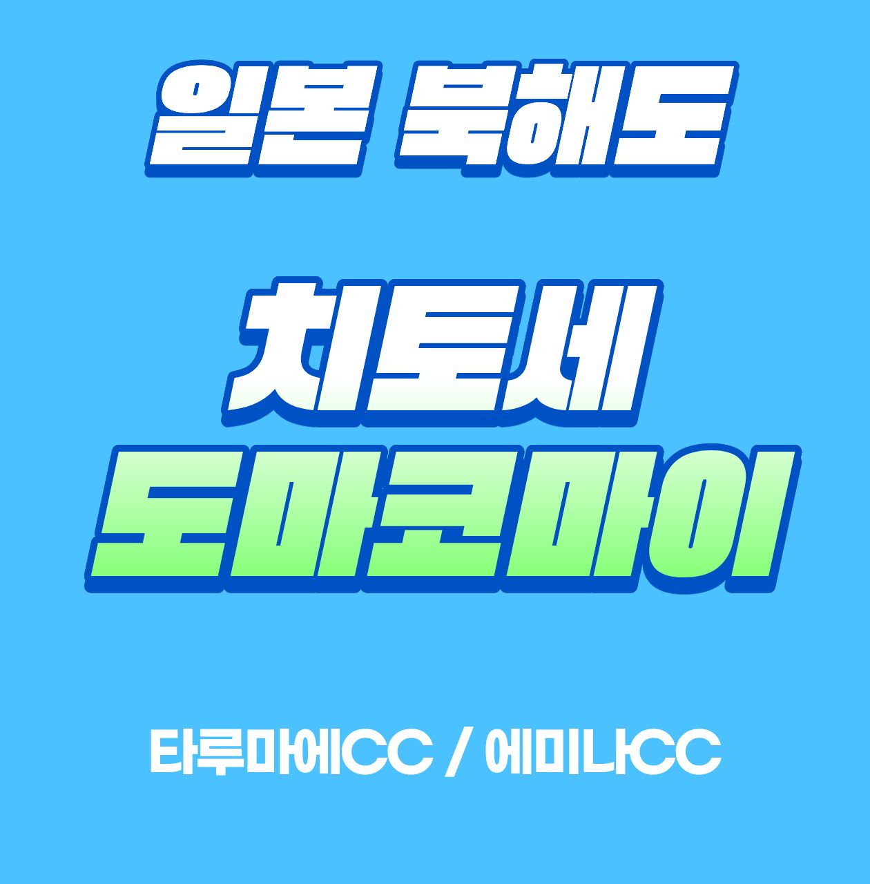 여름에도 시원한 일본 북해도 치토세 도마코마이 2색골프